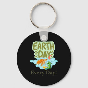 Chaveiro Dia da Terra Todos os Dias Vá Verde Salve o Nosso