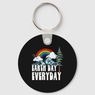 Chaveiro Dia da Terra Todos Os Dias! Vintage Rainbow Nature