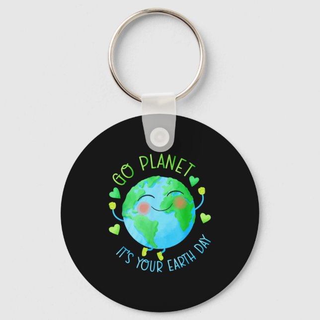 Chaveiro Dia da Terra Vá Planeta É o Seu Dia da Terra  (Frente)