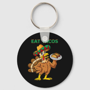 Chaveiro Dia de Ação de Graças A Turquia Comeu Tacos Mexica