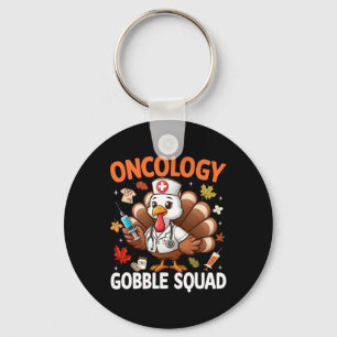 Chaveiro Dia de Ação de Graças Enfermeira Oncológica Gobble