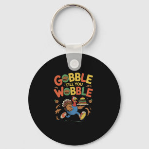 Chaveiro Dia de Ação de Graças Peru Divertido Gobble Até Vo