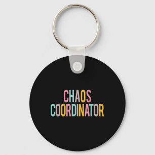 Chaveiro Dia de Apreciação Colorida do Coordenador de Caos