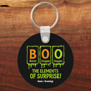 Chaveiro Dia de as Bruxas engraçado Boo Elements Science Su