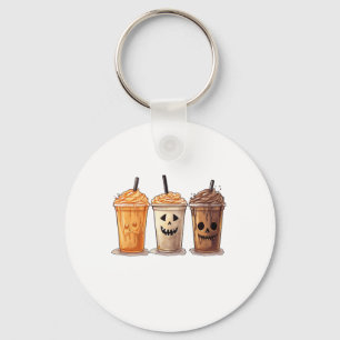 Chaveiro Dia de as Bruxas engraçado Pumpkin Spice Latão Caf