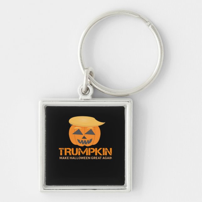 Chaveiro Dia de as Bruxas engraçado Trumpkin - Fazer Excele (Frente)