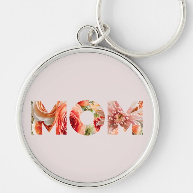 Chaveiro Dia de as mães de fonte flexível para a mãe (Frente)