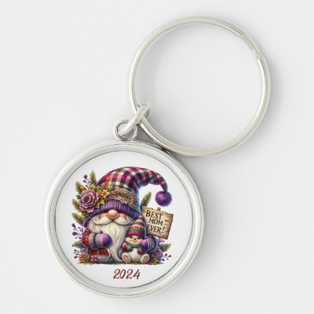 Chaveiro Dia de as mães Feliz Personalizado/Gnome (Frente)