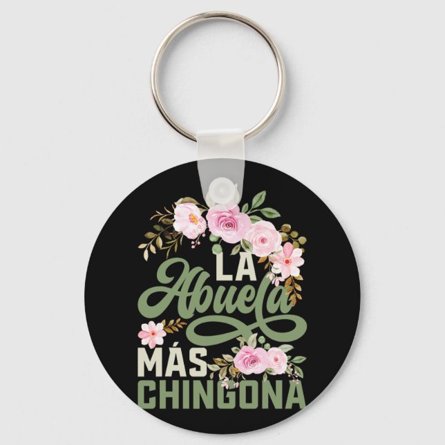 Chaveiro Dia de as mães La Abuela Más Chingona Avô hispânic (Frente)
