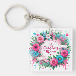 Chaveiro Dia de as mães Palavras "Minha Mãe Gordinha"