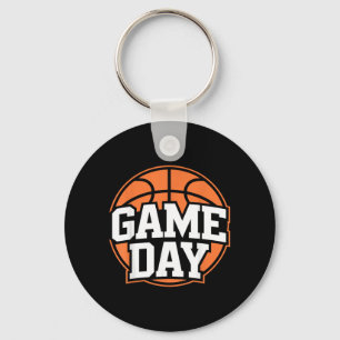 Chaveiro Dia de Jogo Basquete Esporte Jogador Bola Laranja 