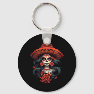 Chaveiro Dia de La Catrina Sugar Skull Agência Governamenta