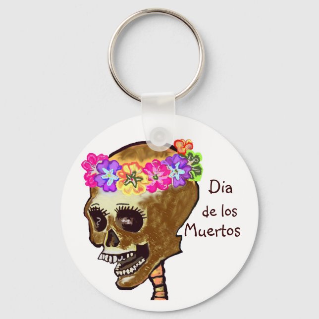 Chaveiro Dia de los Muertos skull (Frente)