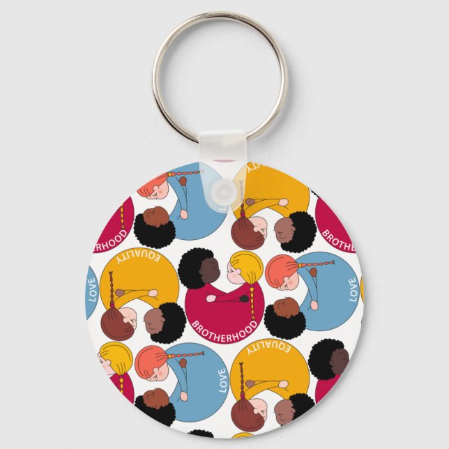 Chaveiro Dia de Martin Luther King, fraternidade e igualdad (Frente)