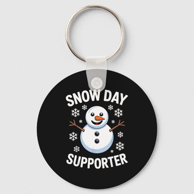 Chaveiro Dia de Neve Suporte Floco de Neve Boneco de Neve C (Frente)