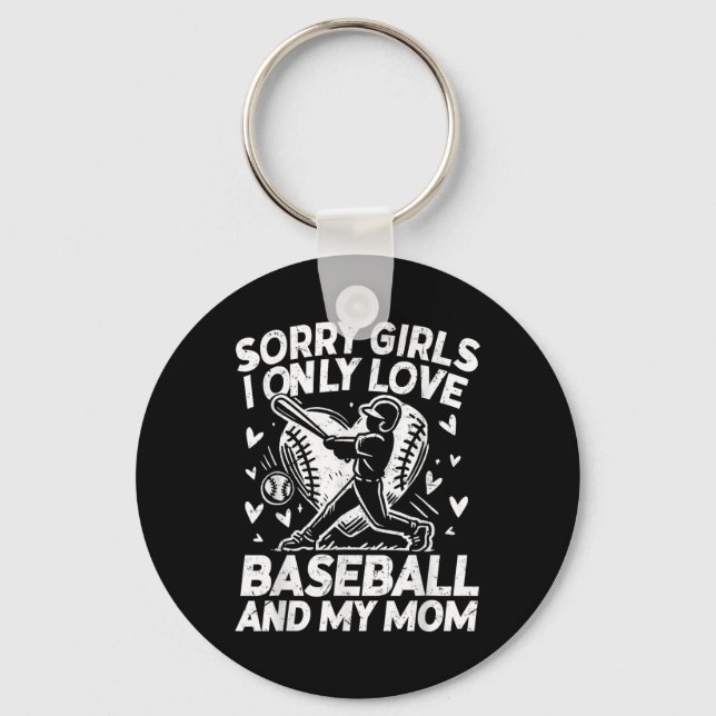 Chaveiro Dia de os namorados Baseball Desculpe Meninas Eu S (Frente)