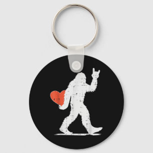 Chaveiro Dia de os namorados Bigfoot Rock Heart Sasquatch W