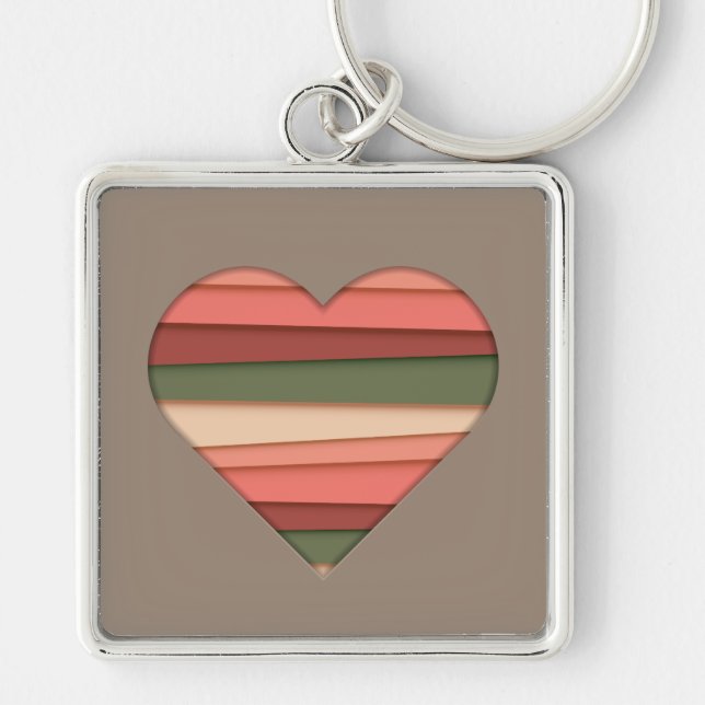 Chaveiro Dia de os namorados com amor cardíaco (Frente)