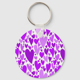Chaveiro Dia de os namorados de Groovy e Roxo-Roxo