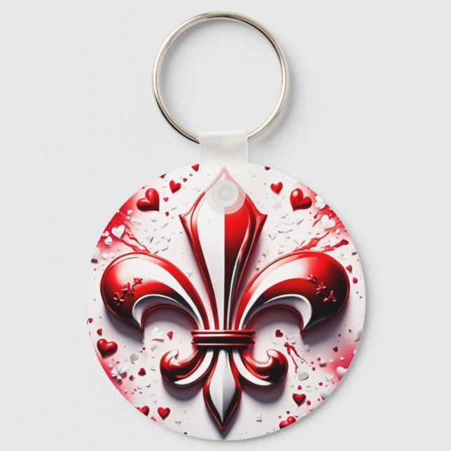 Chaveiro Dia de os namorados Fleur De Lis (Frente)