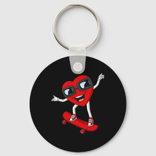 Chaveiro Dia de os namorados Heart Riding Skateboard Boys T