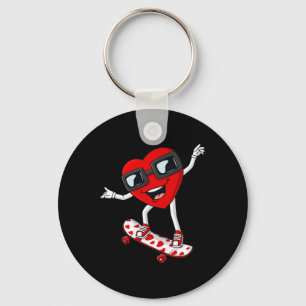 Chaveiro Dia de os namorados Heart Riding Skateboard Boys T