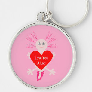 Chaveiro Dia de os namorados Love Heart Axolotl