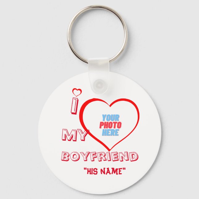 Chaveiro Dia de os namorados personalizado "I ▪ Meu Namorad (Frente)