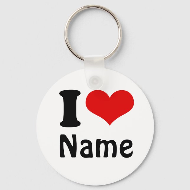 Chaveiro Dia de os namorados personalizável que amo persona (Frente)