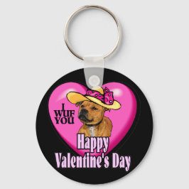 Chaveiro Dia de os namorados Staffordshire Bull Terrier