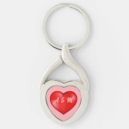 Chaveiro Dia de os namorados vermelho personalizado