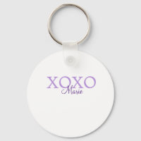Dia de os namorados Xoxo adicione nome pastel roxo