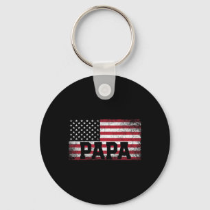 Chaveiro Dia de os pais De Bandeira Papa-Americano 4 De Jul