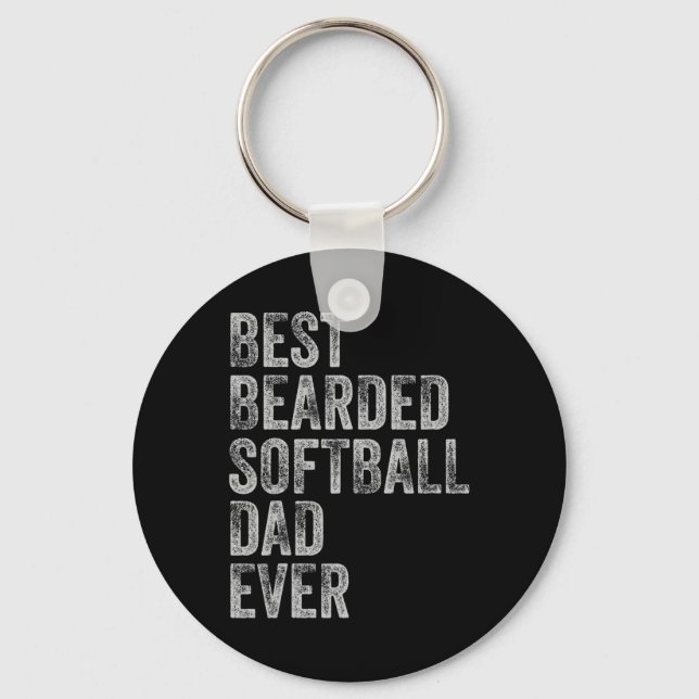 Chaveiro Dia de os pais de Pai de softball barrado (Frente)