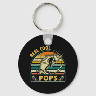 Chaveiro Dia de os pais De Pesca Legal Da Vintage Reel Para
