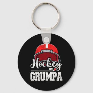 Chaveiro Dia de os pais do Jogo do Jogador de Hóquei Grumpa