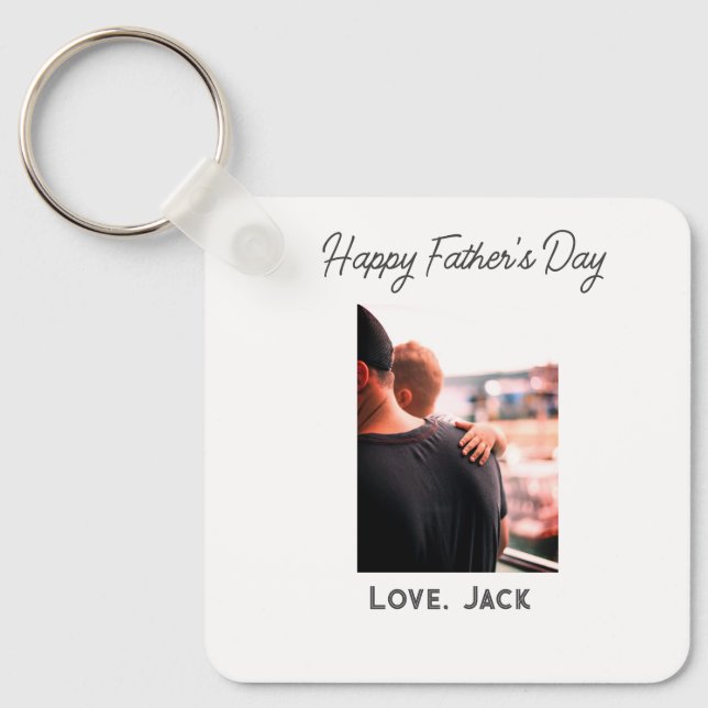 Chaveiro Dia de os pais feliz foto do amor moderno pai simp (Frente)