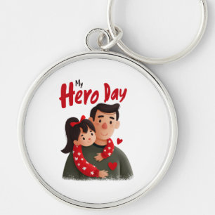 Chaveiro Dia de os pais Herói