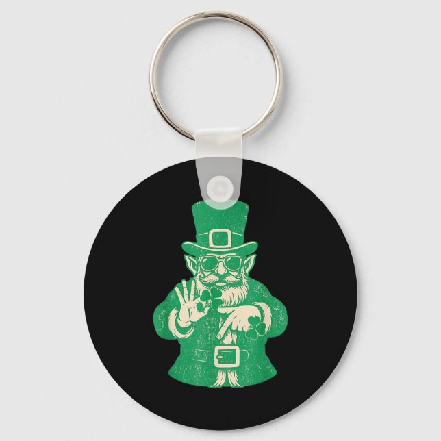 Chaveiro Dia de Patrick, Leprechauns Engraçados 6 Presente  (Frente)