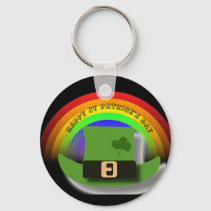 Chaveiro Dia de Patrick, Rua de Chapéu Verde Leprechaun