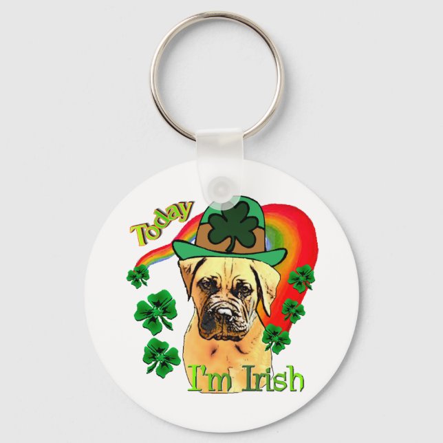 Chaveiro Dia de São Patrício Bullmastiff (Frente)