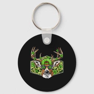 Chaveiro Dia de São Patrício Camuflagem de Veado Caça Retro