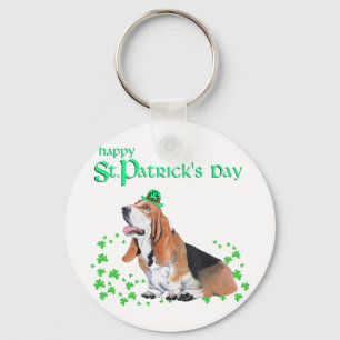 Chaveiro Dia de São Patrício do Basset Hound