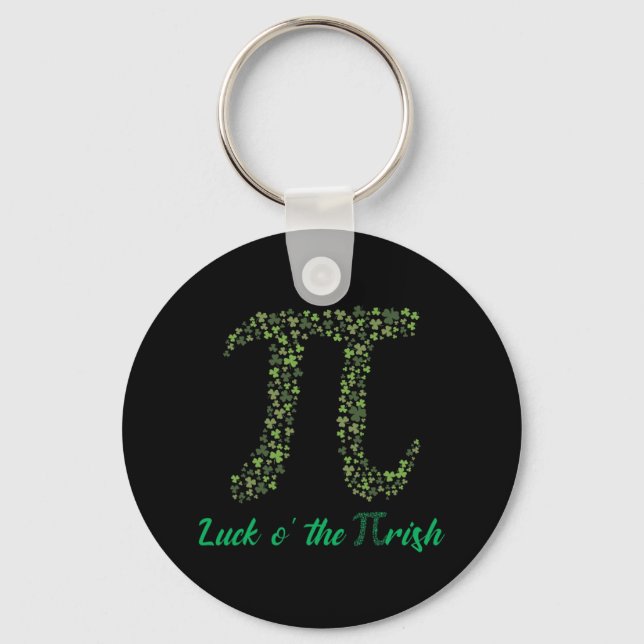 Chaveiro Dia de São Patrício Engraçado Pi Sorte O'The Pi ri (Frente)