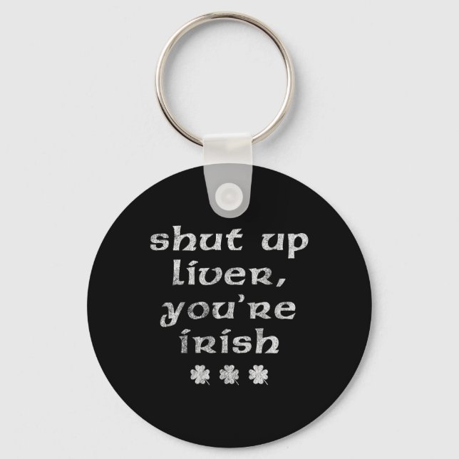 Chaveiro Dia de São Patrício Irlandês Cala Boca Fígado  (Frente)