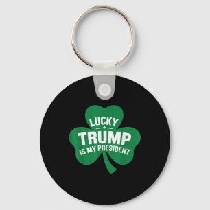 Chaveiro Dia de São Patrício Lucky Trump É Meu Presidente