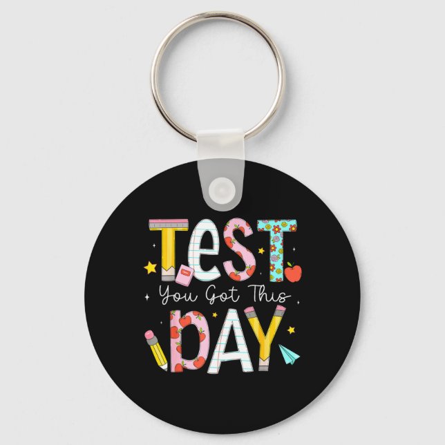 Chaveiro Dia de Teste Conseguiu Isto para Crianças Estudant (Frente)
