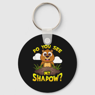 Chaveiro Dia Divertido do Groundhog, Você Vê Minha Sombra_