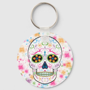 Chaveiro Dia do crânio inoperante do açúcar - multi cor