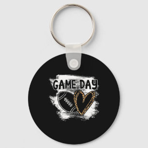 Chaveiro Dia do Jogo de Futebol Mulheres Leopardo Cheetah